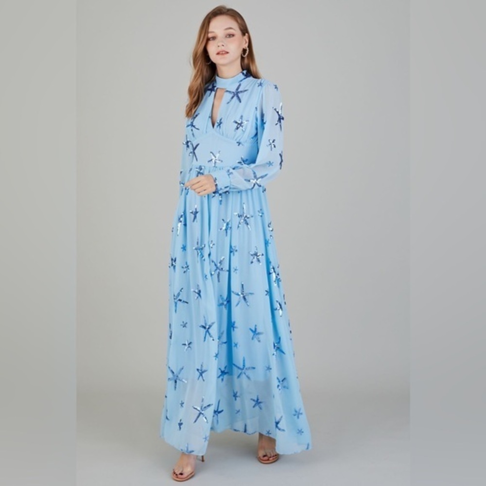 Chicwish Star embellished maxi dress NWOT